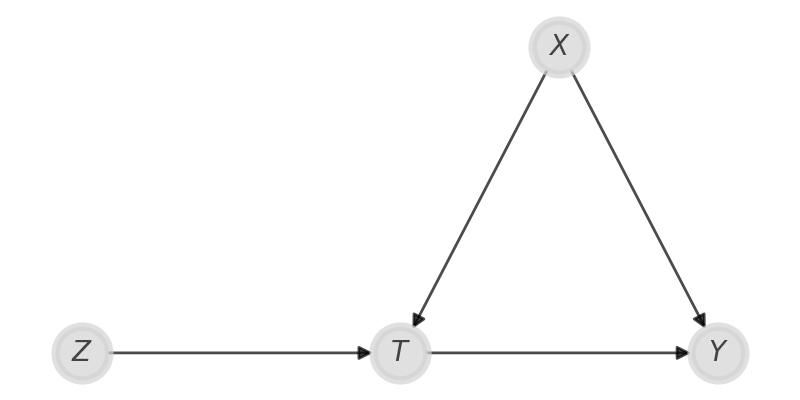 The assumed causal flow