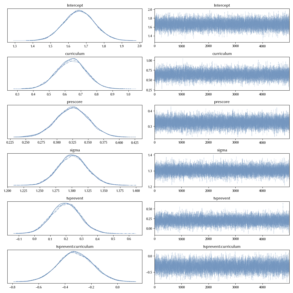 The trace of the plain model